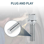 10 Pcs M14x1.5mm Ball Seat Wheel Lug Bolt 45mm Shank for Volkswagen Audi 
