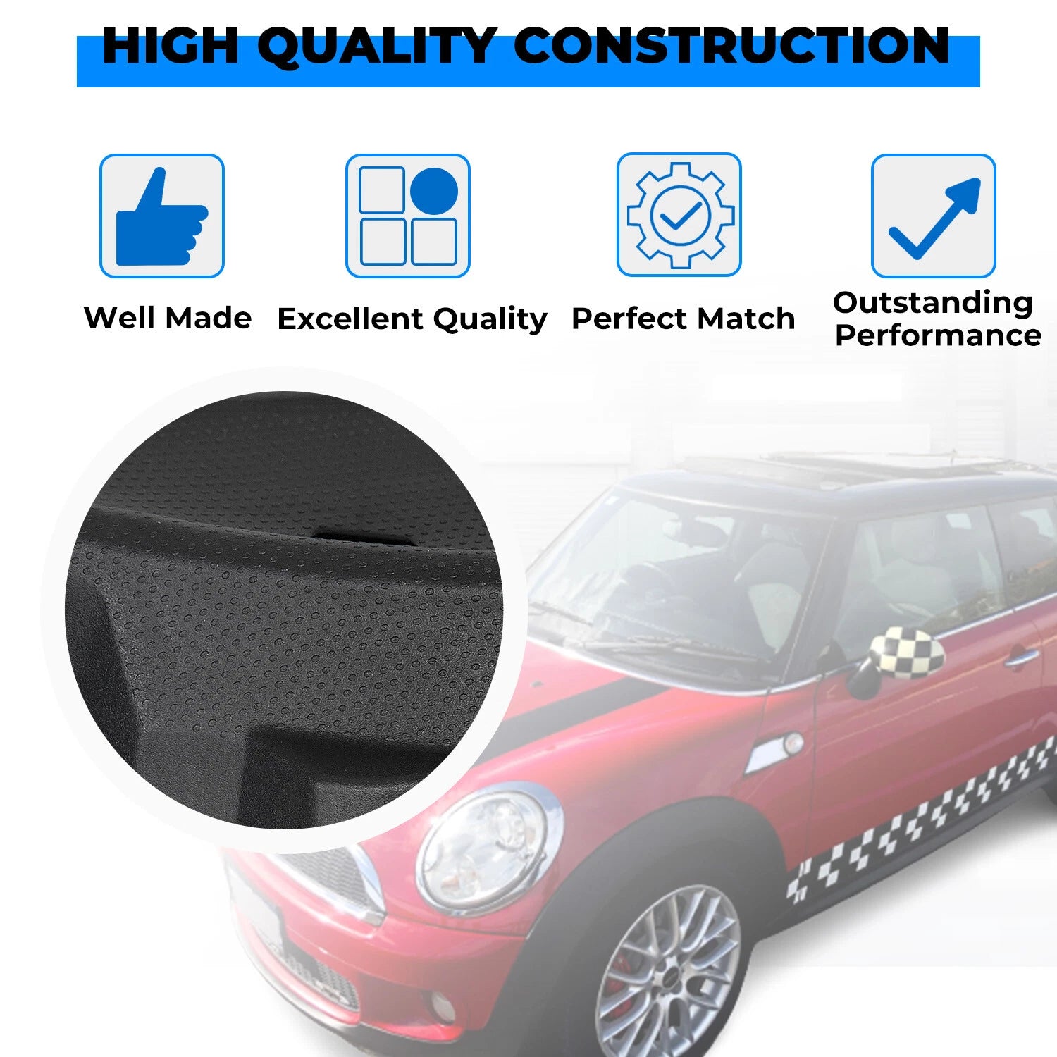 Pair of Windshield Cowl Cover Apron for Mini Cooper R55 R56 R57 (2007–2015)