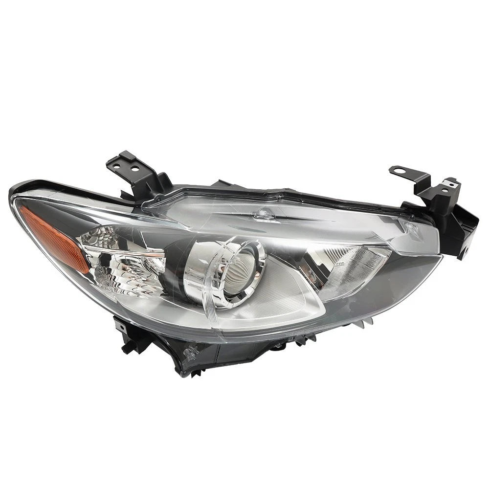 Headlight Assembly Halogen Black Clear for Mazda 6 (2014–2017) Right Side
