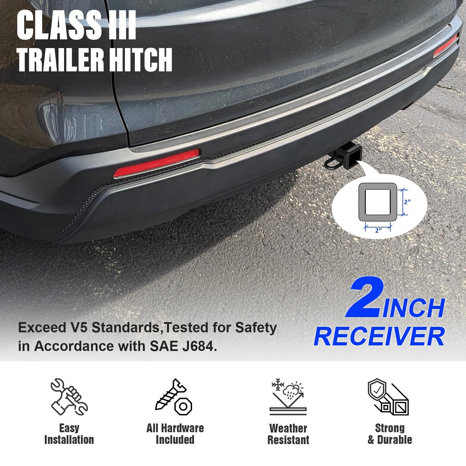 2 Inch Trailer Towing Hitch for Honda CR-V (2017-2026)