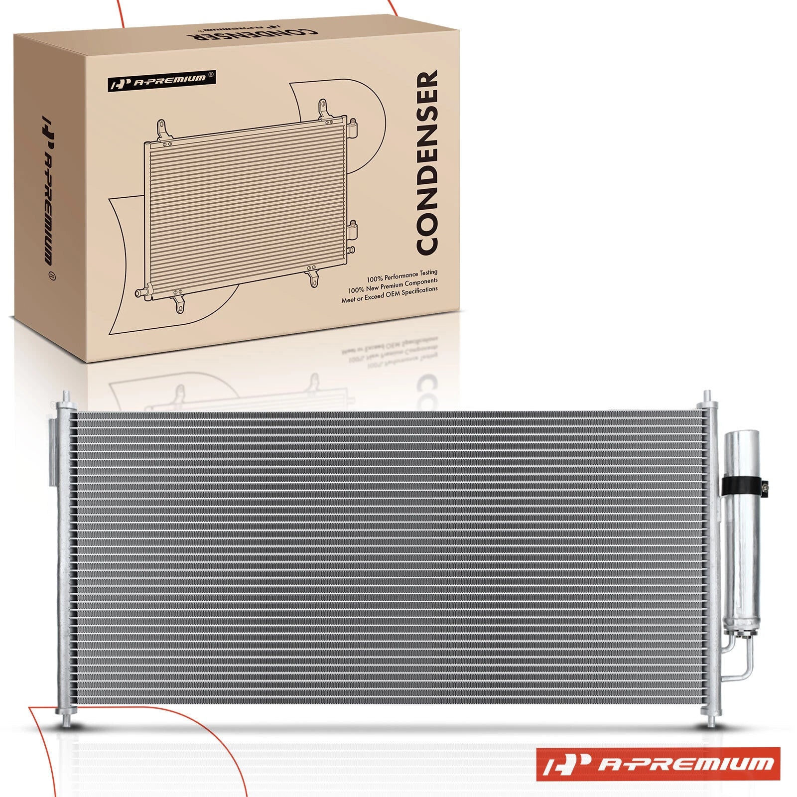 A/C Condenser with Receiver Drier for Nissan Altima Maxima (2002–2006)
