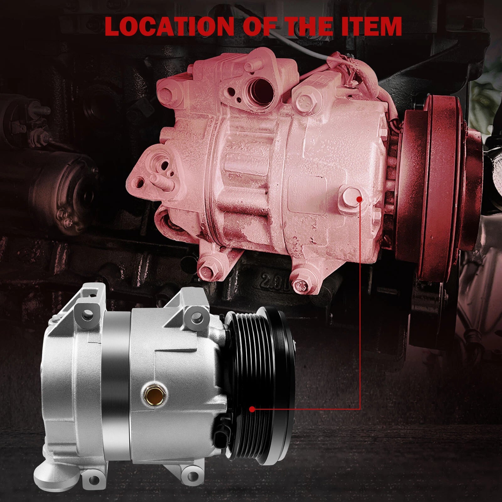 A/C Compressor for Chevy Aveo/Pontiac Wave (2004-2008)