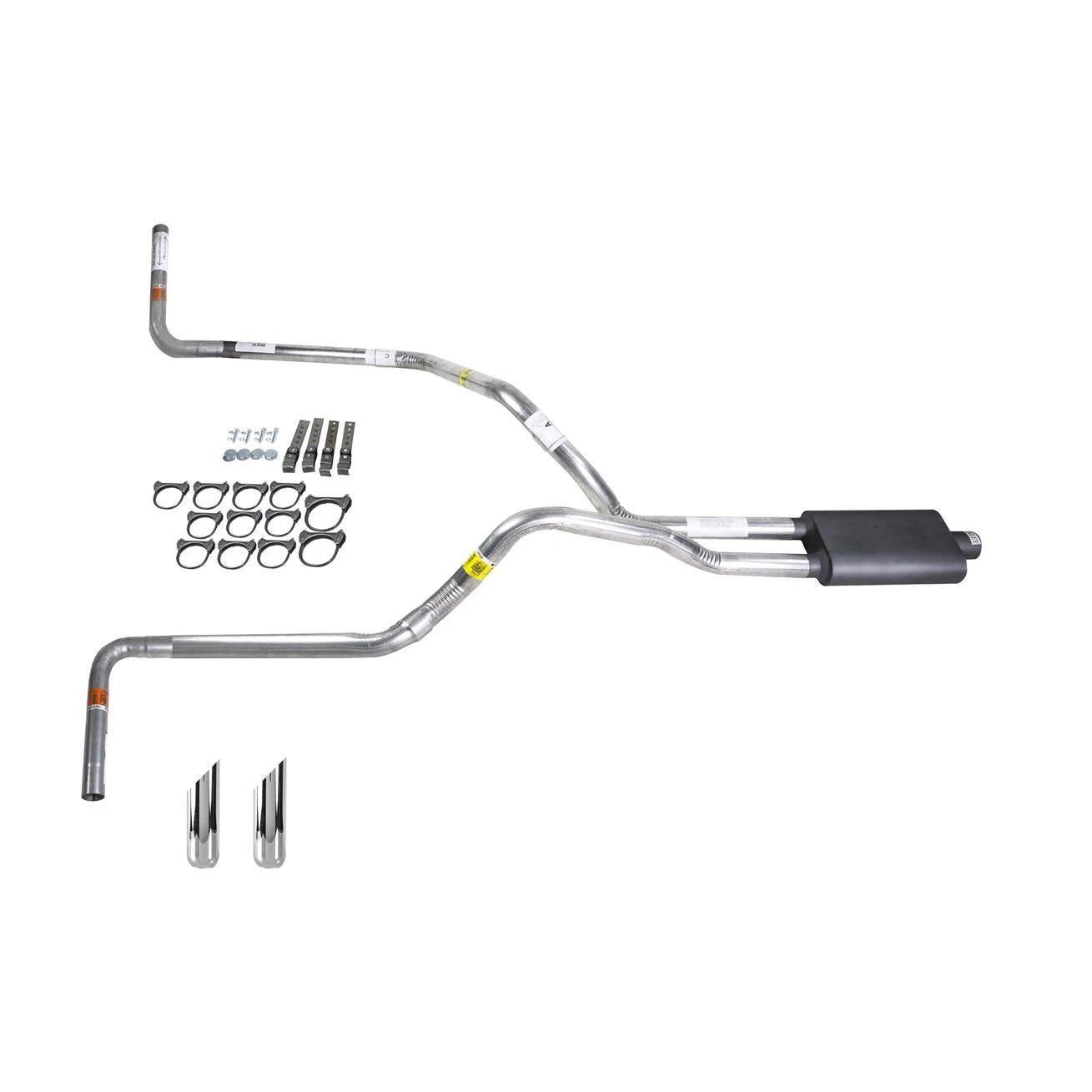 Dual Exhaust Pipe for Ram 1994-2001 with Flowsound Muffler and Side Exit