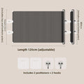 Retractable Barrier Gate for Cats Dogs Indoor Safety (50-125cm, Black)