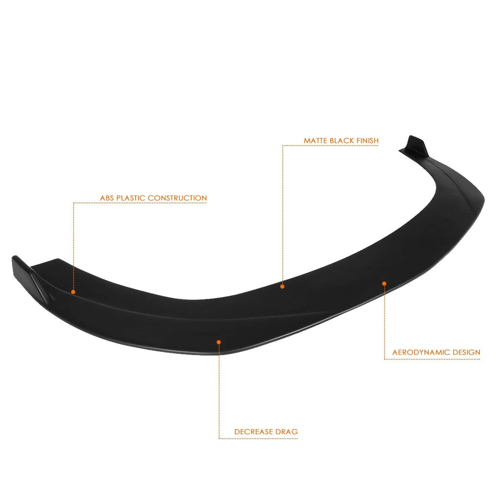 Matte Black Front Bumper Lip Spoiler for Ford Mustang (2015–2017)
