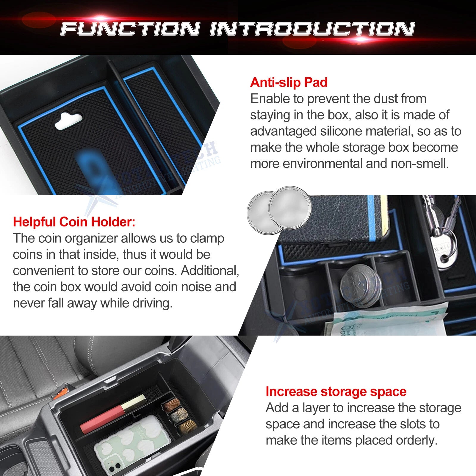 Center Console Storage Tray for Honda CR-V (2023-2024)