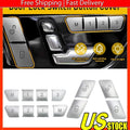 12x Chrome Door Lock Switch Button Covers for Mercedes-Benz C-Class E-Class