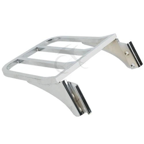Chrome/Black Sissy Bar Luggage Rack for Harley Softail Sportster XL 883 1200 (1982–2023)