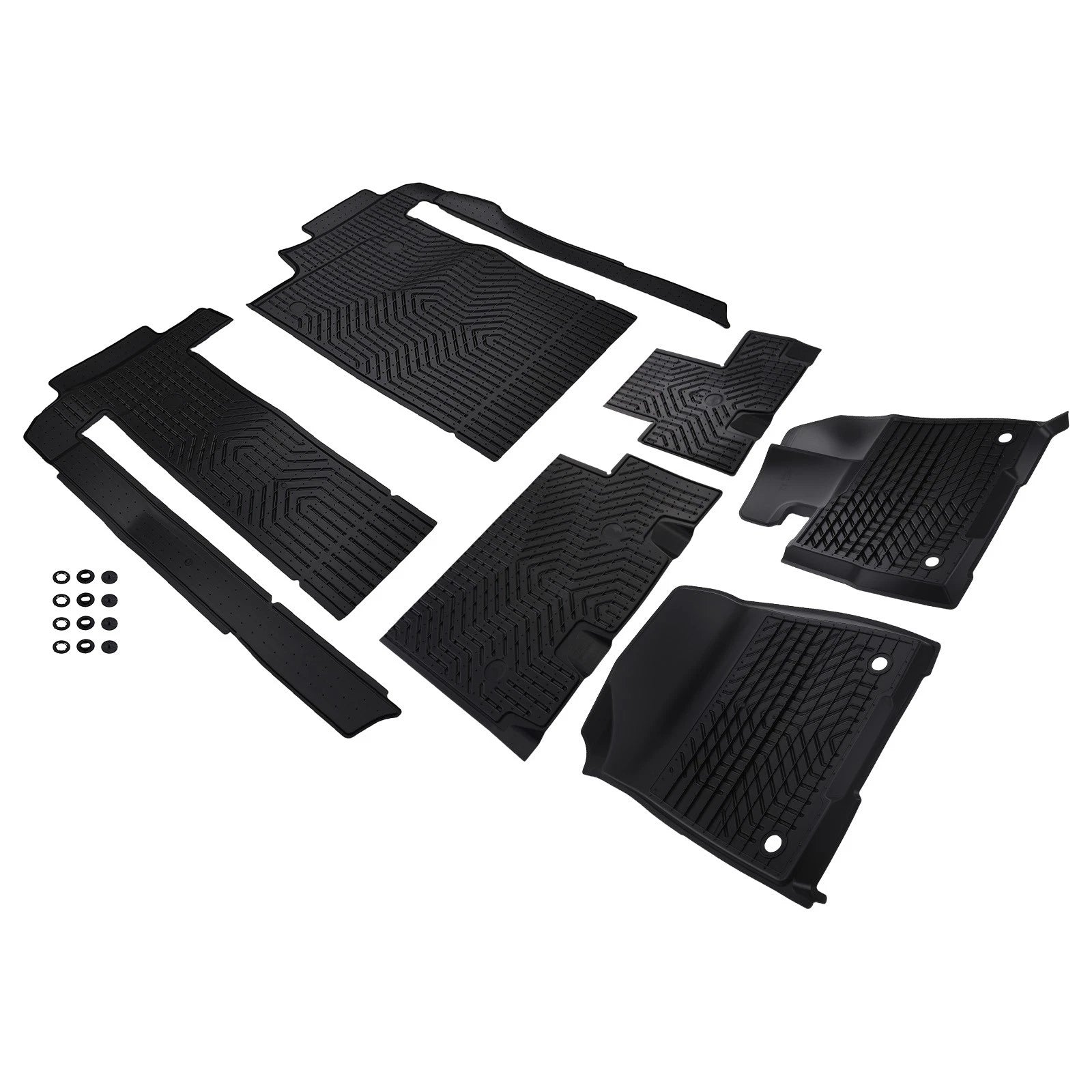 Set of 4 All-Weather Carpet Floor Mats for Toyota Sienna (2021–2025) TPE Anti-Slip