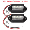 2Pcs 6LED License Plate Lights for Car (12V–24V) 6633mm