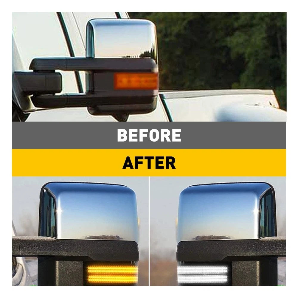 Switchback LED Tow Side Mirror Signal Light for Chevy Silverado GMC Sierra (2014–2019)