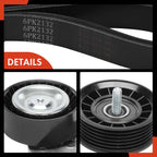 3X Serpentine Belt Drive Component Kit for Mercedes-Benz E350 (2006–2010)