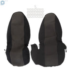 Set of 2 High Back Car Seat Covers for Ford Ranger (1998–2003) Black/Charcoal