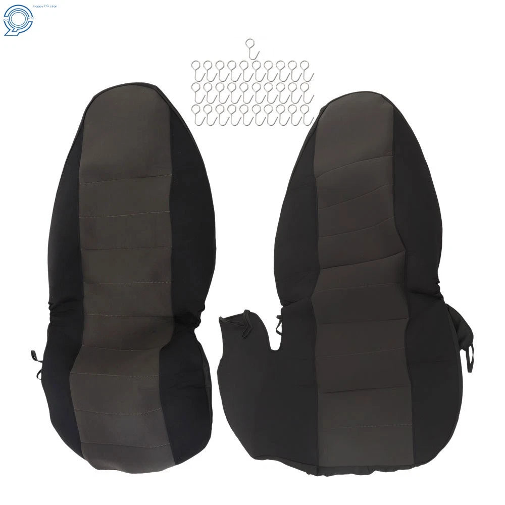 Set of 2 High Back Car Seat Covers for Ford Ranger (1998–2003) Black/Charcoal
