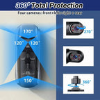 360�� 4 Channel 1080P HD Dash Cam with 64GB Card for Car (No Year Specified)