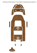 Swim Platform Cockpit Mat for Boston Whaler Montauk 17 (2023) - EVA Teak Floor Pad