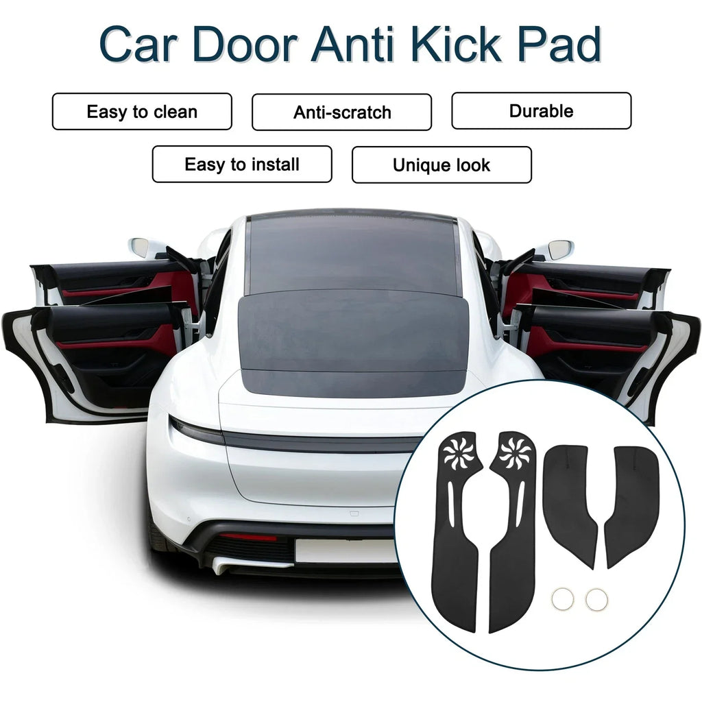 Car Door Anti Kick Pad Sticker Protector for Honda Civic (2012) - Black Set