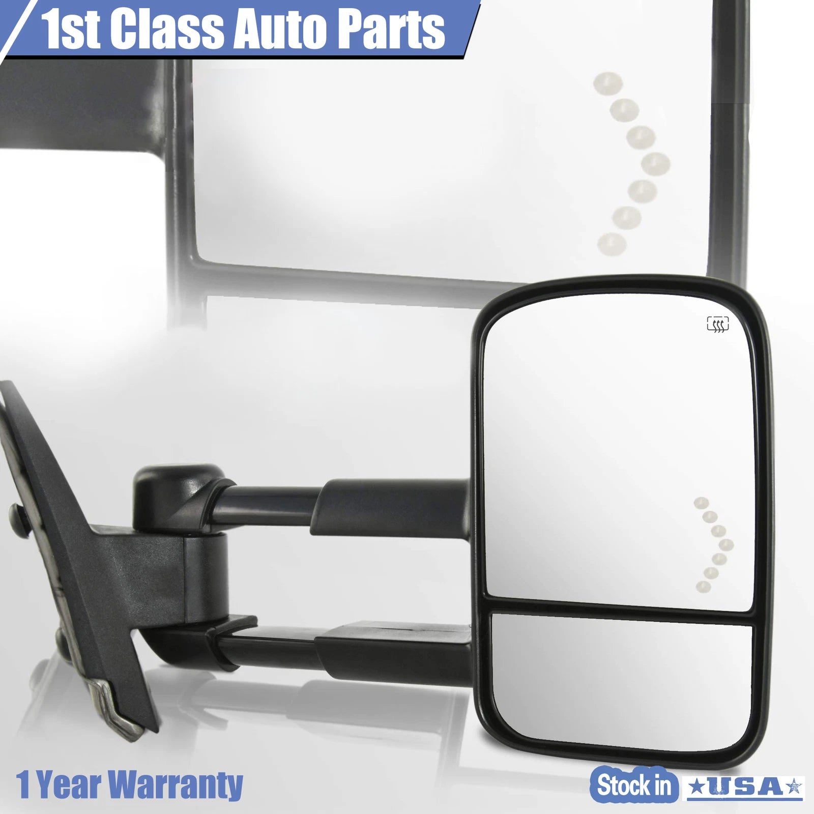 Left Heated Signal Towing Side View Mirror for GMC Silverado (2007–2014)