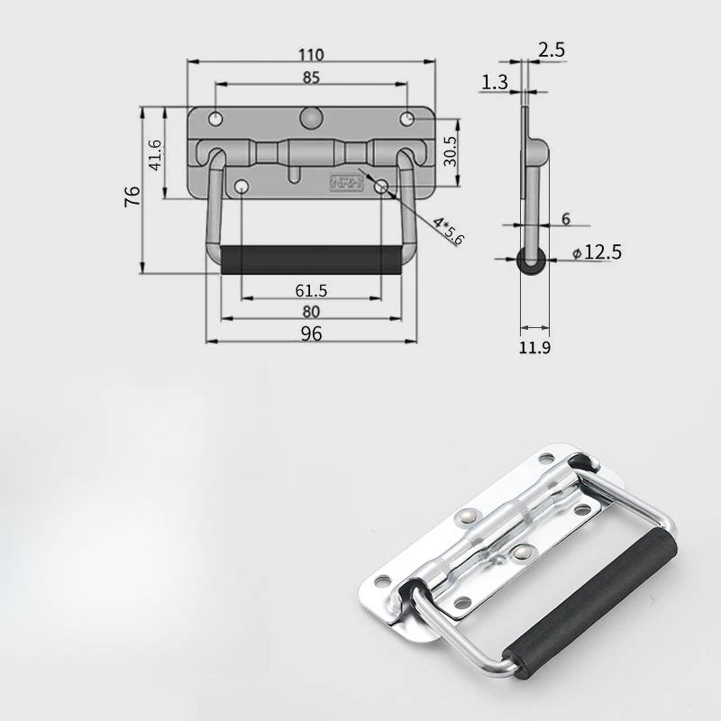 Stainless Steel Spring Loaded Folding Handle for Toolboxes (Universal)