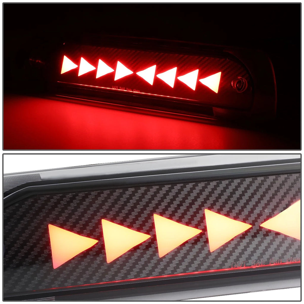 Chasing Triangle LED Carbon Third Brake Light for Ram 1500 2500 3500 (2002–2009)