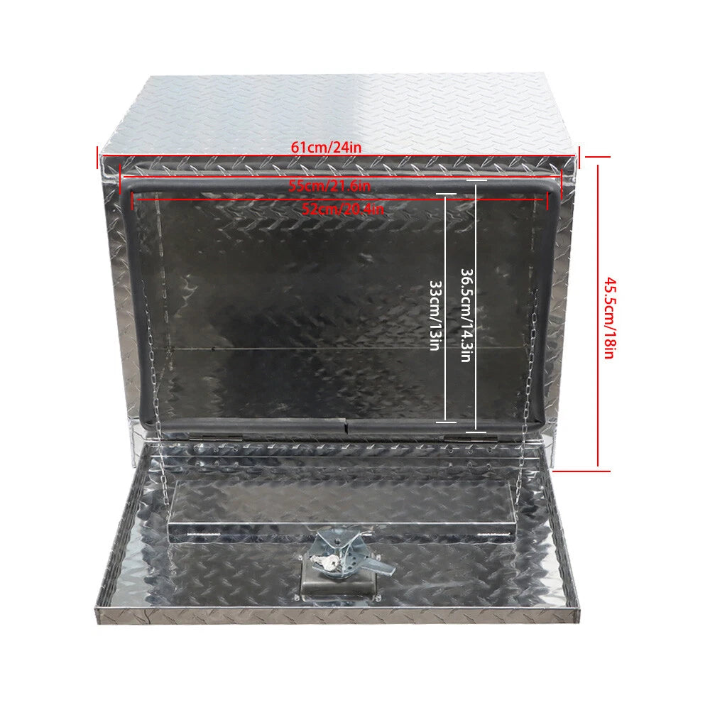 24" Heavy Duty Aluminum Diamond Plate Tool Box for Pickup Truck