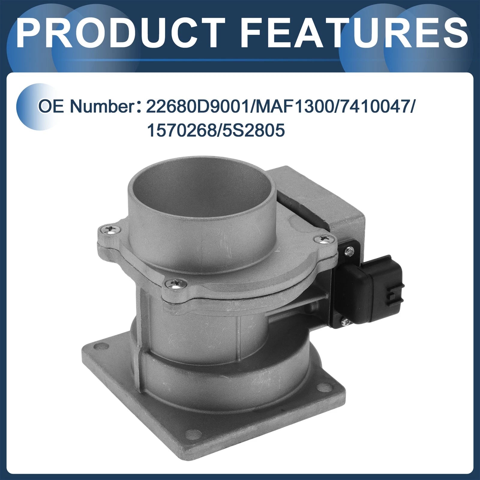 Mass Air Flow Sensor Assembly No. 22680D9001 for Nissan Altima (1996–1997)