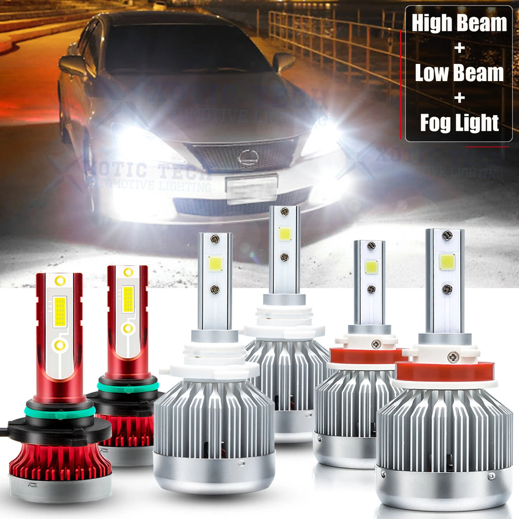 LED Headlight and Fog Light Bulb Kit for Lexus IS250 IS350 RX350 (2006–2009)