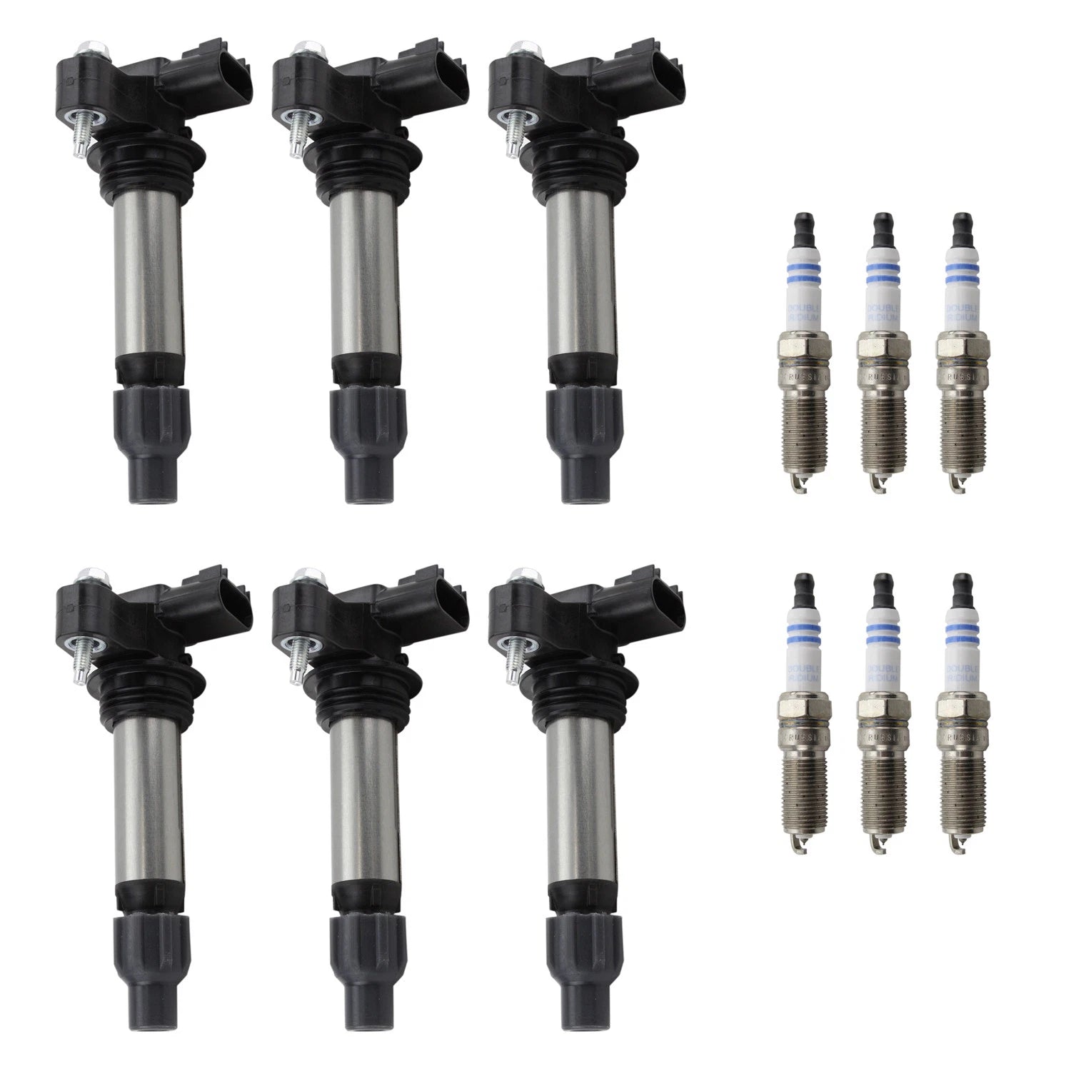 Set of 6 Ignition Coils & Spark Plugs for Chevrolet Equinox Outlook Vue (2005–2009)
