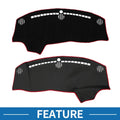 Dashboard Cover Mat for Dodge Challenger Accessories 2015-2024 Black Red
