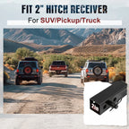 2" Receiver Rear Trailer Tow Hitch Step Bar Bumper Guard for Truck