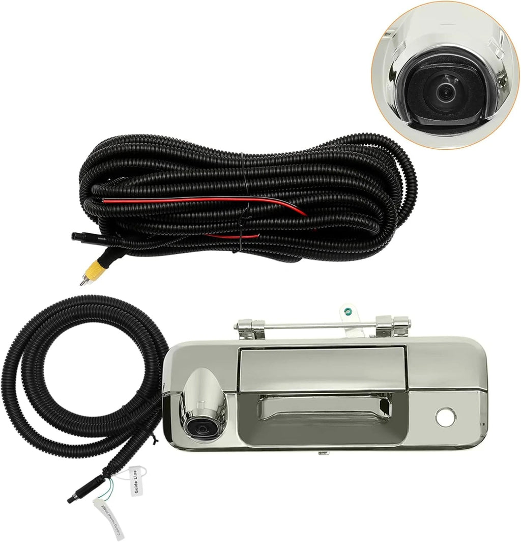 Chrome Tailgate Handle Kit with Rear View Backup Camera for Toyota Tundra (2007–2013)