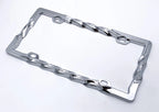 Chrome Twisted Spiral Heavy Duty License Plate Frame for Car Truck (Universal)