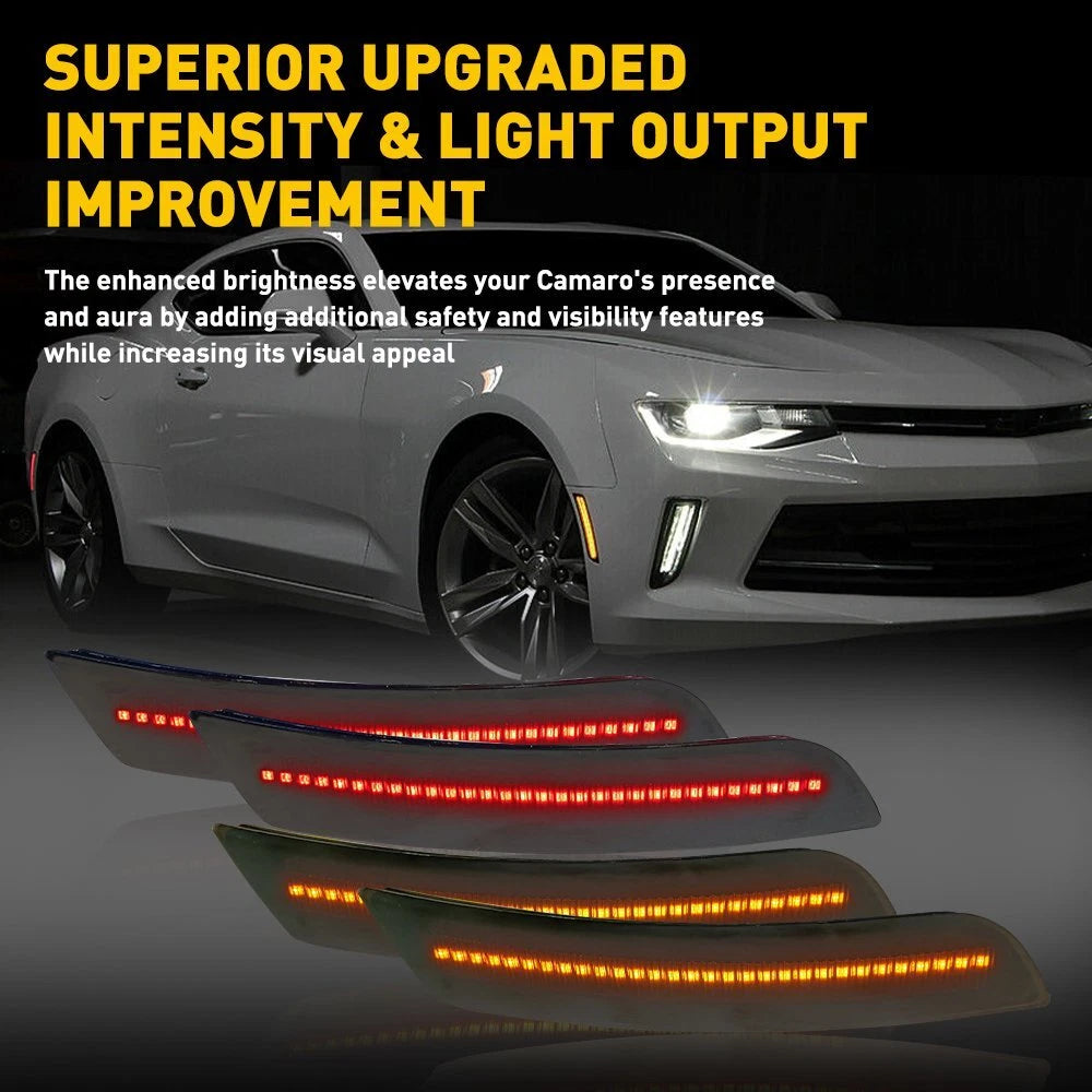 Set of 2 LED Bumper Side Marker Lights for Chevy Camaro (2016–2021)