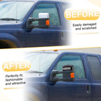 Set of 2 Rearview Mirror Cover Caps Gloss Black for Ford Excursion F150 F250 F350