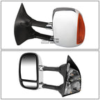 Set of 2 LED Chrome Towing Side Mirrors for Ford Super-Duty (1999–2007)