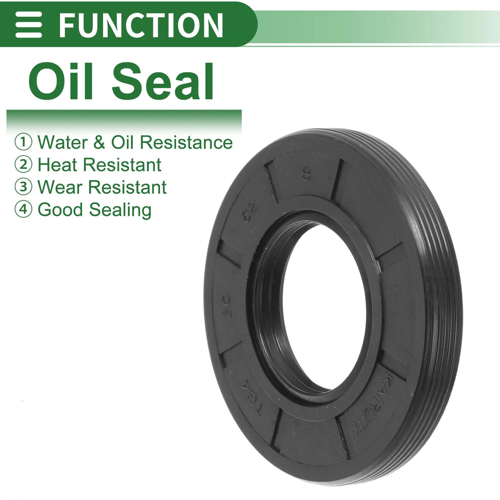 Set of 5 Oil Seal TG4 Lip Seal Ring NBR Rubber 30x62x8mm