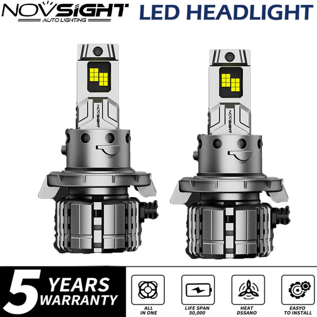2X H13 LED Headlight Bulbs for NOVSIGHT (6500K, 880000LM)