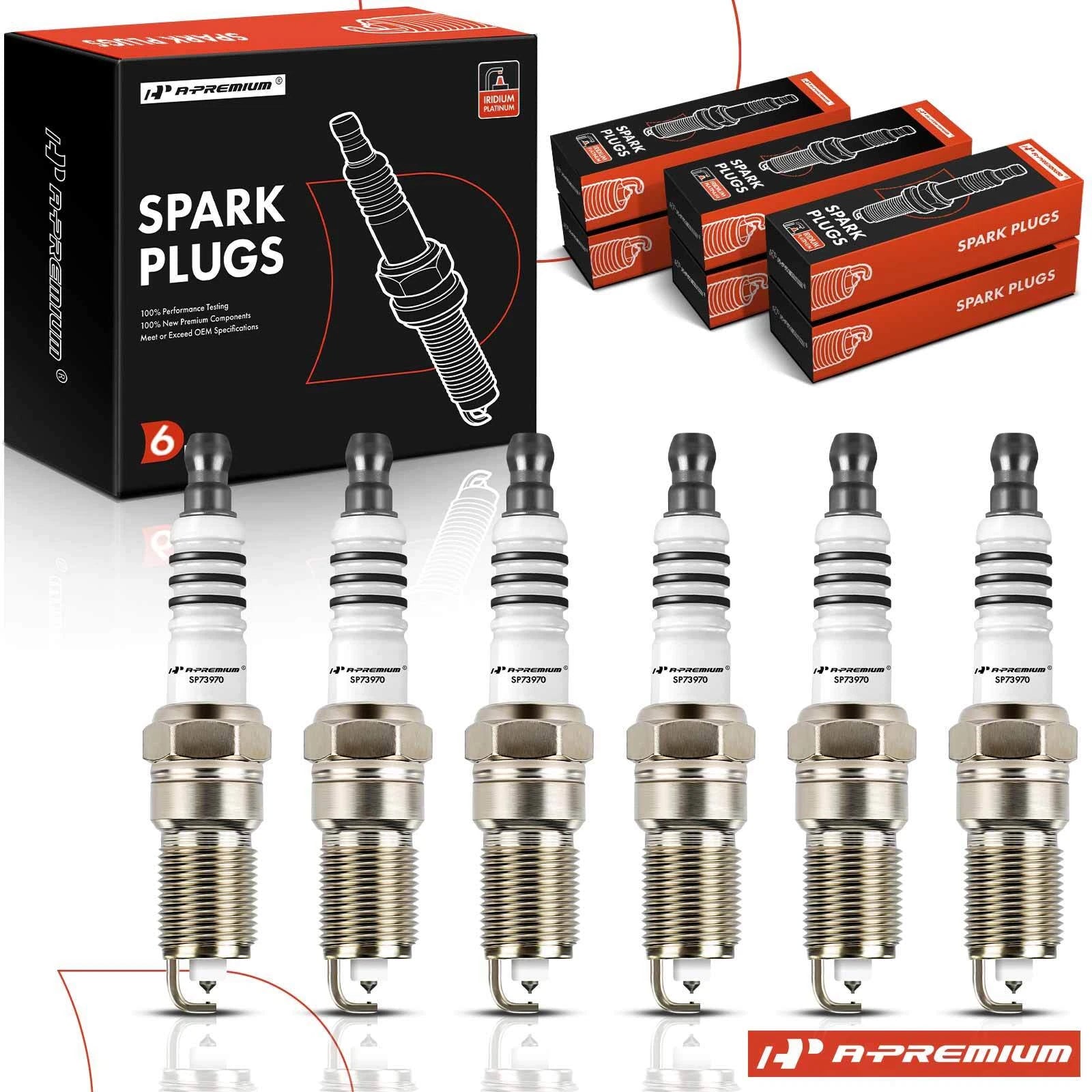 6x Iridium Platinum Spark Plugs for Ford Escape Fusion (2009–2012)