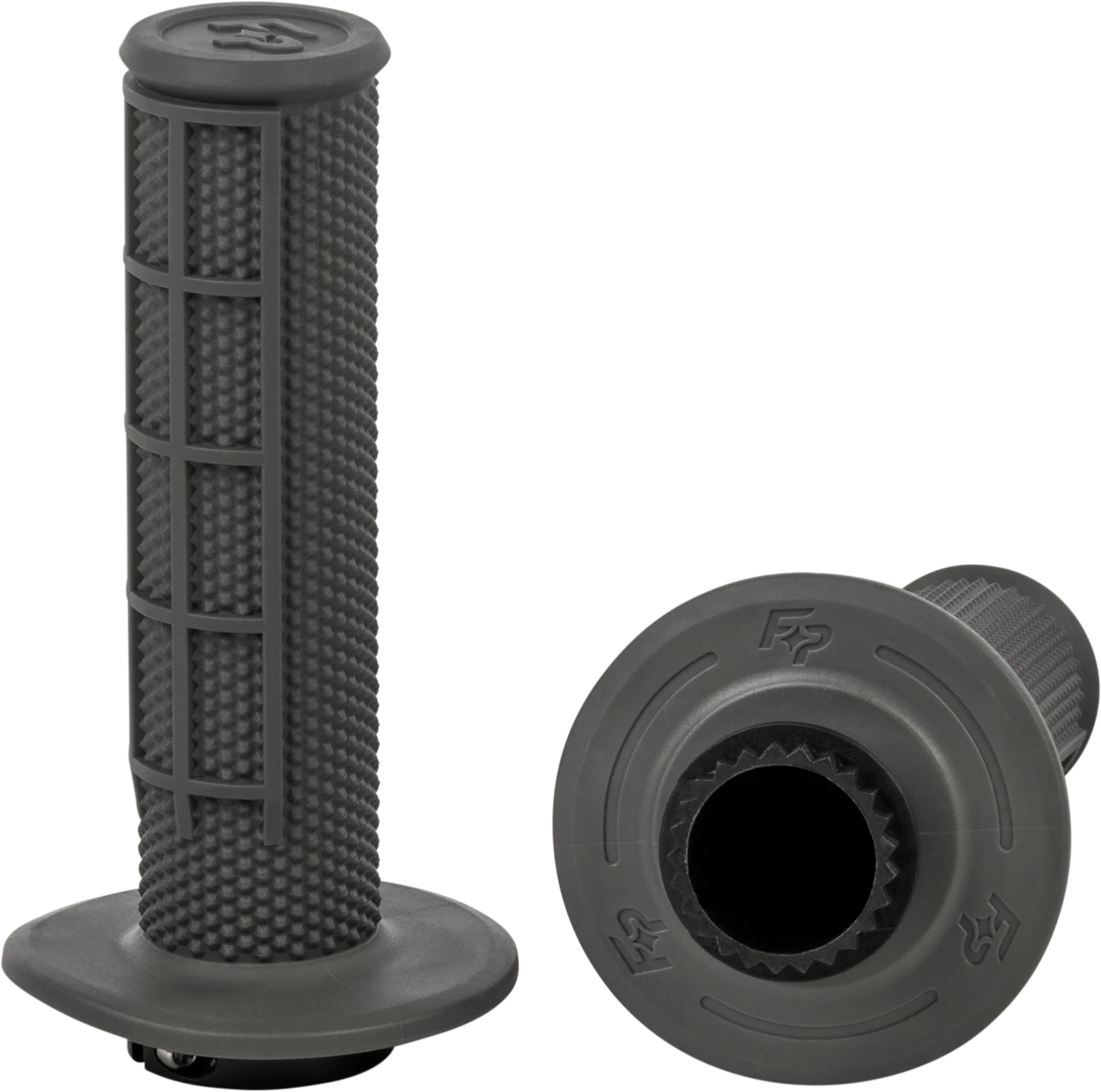 Control Mx Lock On Grips for - Grey Half Waffle