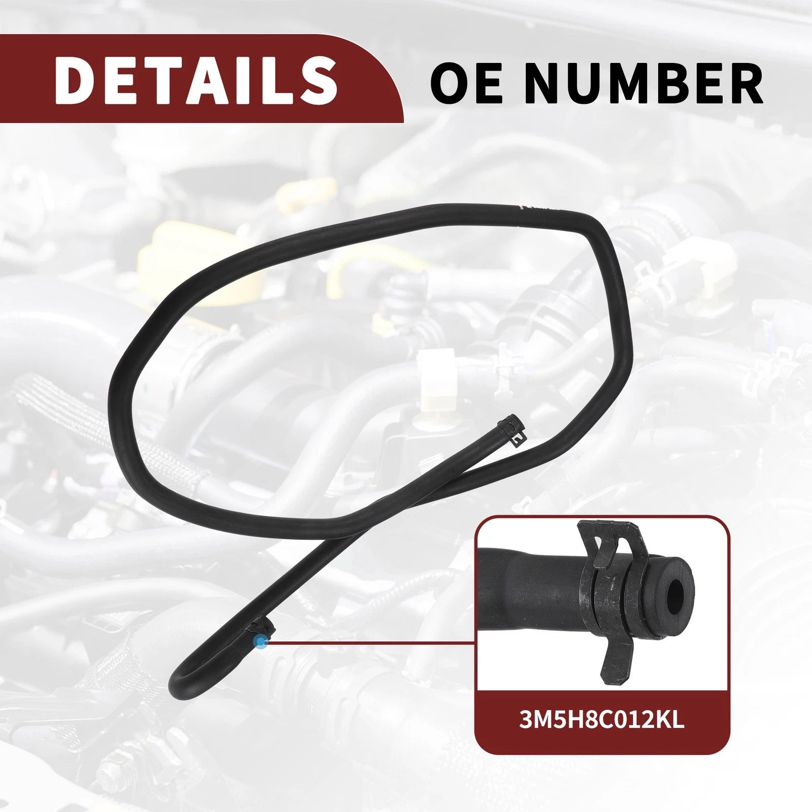 Expansion Tank Overflow Hose for Ford Focus MK2 (2004–2011) No. 3M5H8C012KL