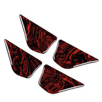 Set of 4 Fire Red Door Handle Bowl Cover Trim for Mercedes Benz E Class (2011–2018)