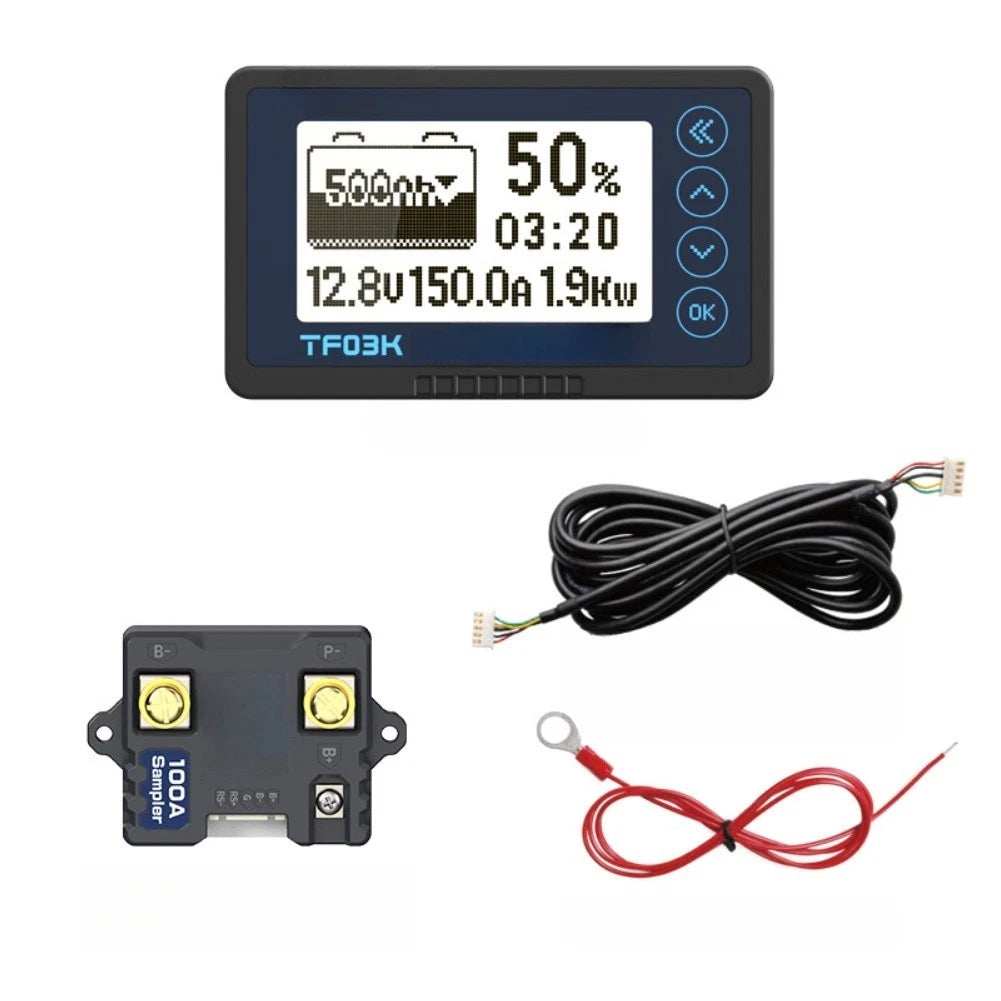 Battery Capacity Monitor for RV Marine Solar Systems (8V–120V)