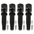 Set of 4 Ignition Coils & NGK Ruthenium HX Spark Plugs for Escape Tribute (L4)