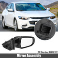 7Pin Right Side Exterior Door Mirror Assembly Black for Chevrolet Malibu (2008–2012)