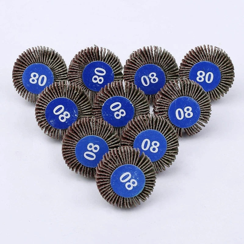 10X Sanding Sandpaper Flap Disc Grinding Wheel for Power Rotary Tool (80 Grit)