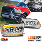 Switchback Sequential Signal LED DRL Projector Headlight for Ram 1500-3500 (2013–2024)