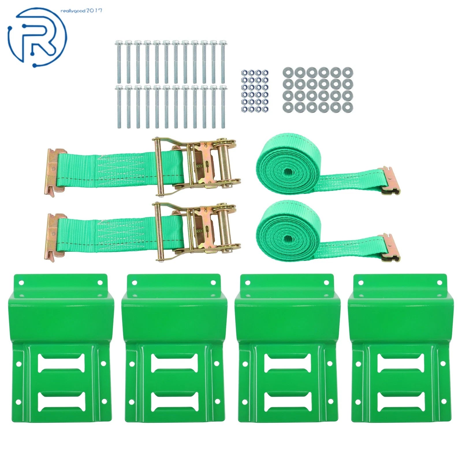 E Track Wheel Chock Tie Down Kit for Secure Cargo (Heavy Duty)