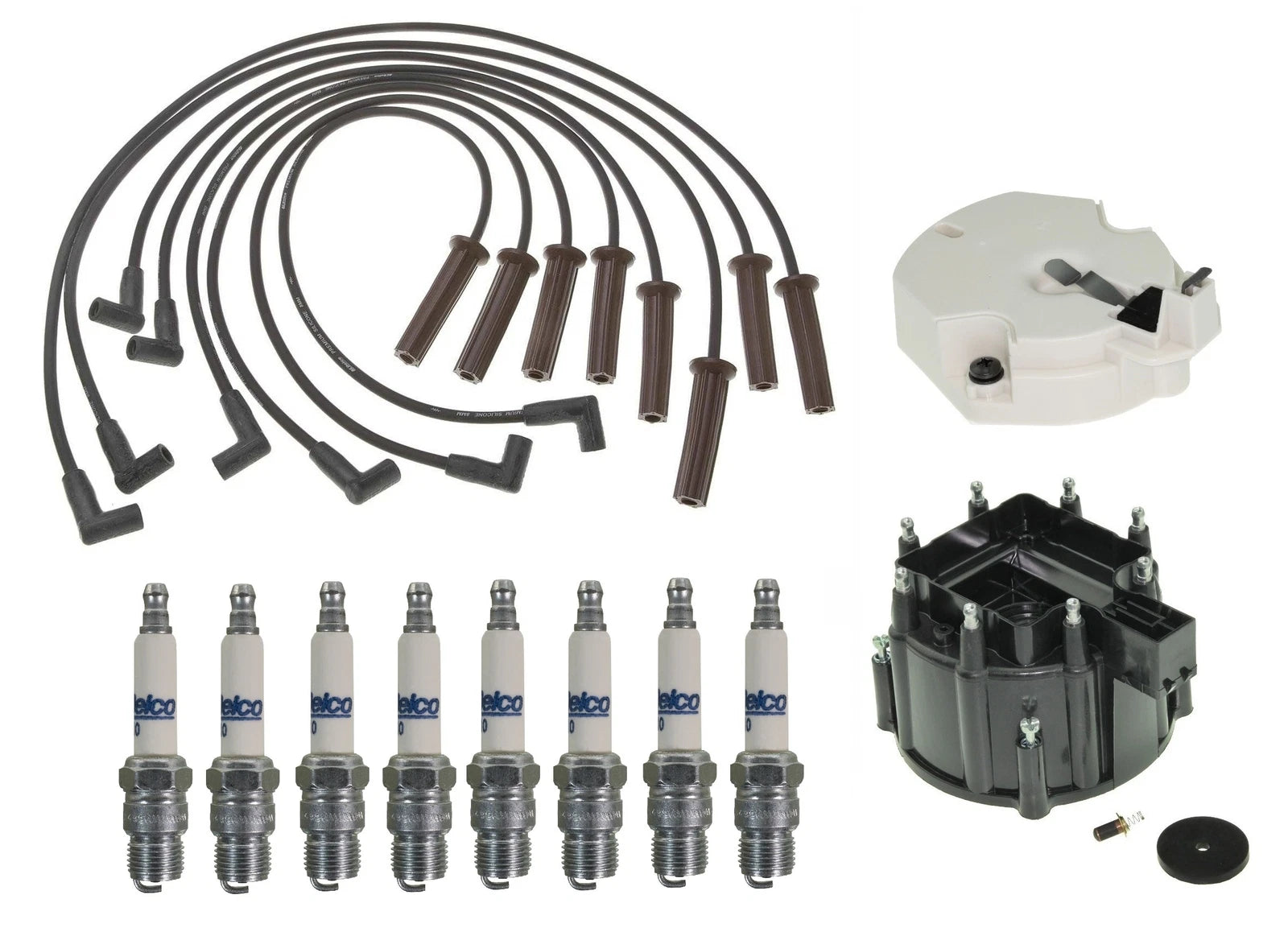 ACDelco Ignition Kit for Chevy GMC 7.4 V8 (1996–2002) - Rotor, Cap, Wires, Plugs