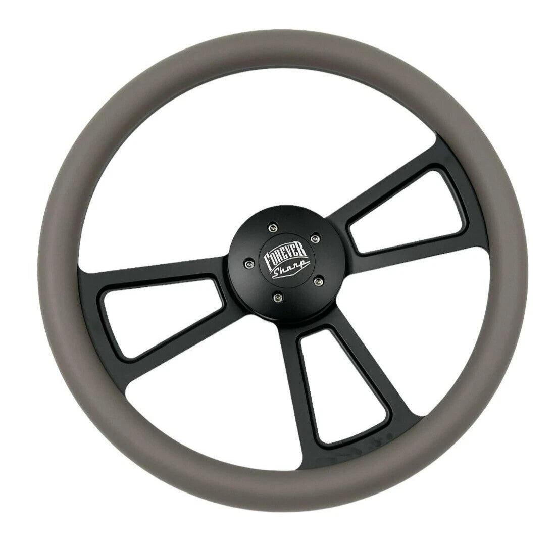 18 Inch Black 5 Hole Steering Wheel Wrap for Peterbilt Kenworth Freightliner (OEM)