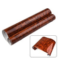 Vinyl Sticker Decal for Car Interior DIY (30x124CM, Maroon Wood Grain)